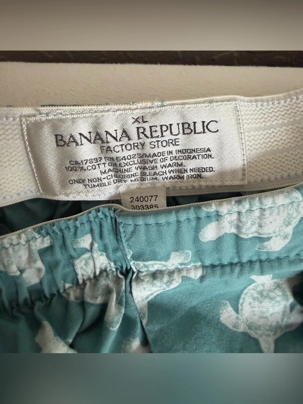 Banana Republic Teal Turtle-Print Boxers
